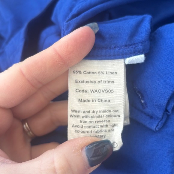 Toast Linen blend Sleeveless Utility Wide Leg Cropped Jumpsuit Size 6 boho - Picture 7 of 11